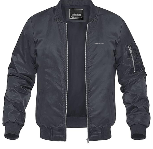 Men's Banana Republic Lightweight Bomber Jacket Windbreaker Softshell Varsity Jacket Coat