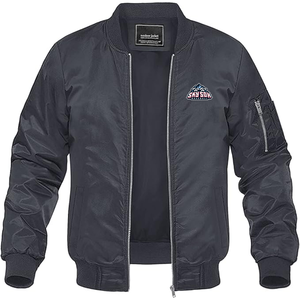 Men's Colorado Springs Sky Sox  Logo Lightweight Bomber Jacket Windbreaker Softshell Varsity Jacket Coat