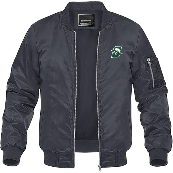 Men's Stetson Hatters Lightweight Bomber Jacket Windbreaker Softshell Varsity Jacket Coat