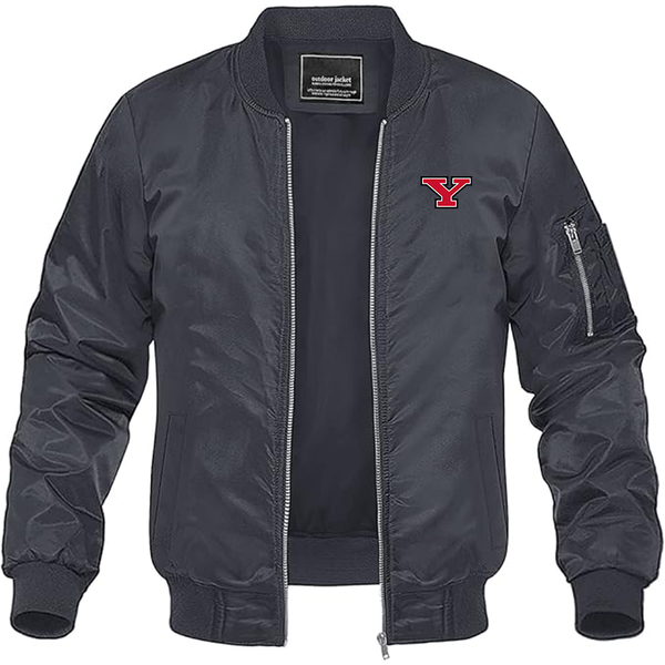 Men's  Youngstown State Penguins  Lightweight Bomber Jacket Windbreaker Softshell Varsity Jacket Coat