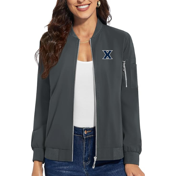 Women's Xavier Musketeers Premium Bomber Jacket Outerwear
