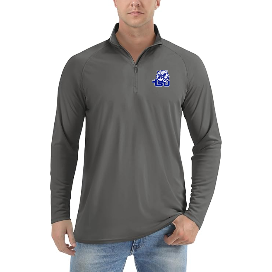 Men's Tennessee State Tigers Lightweight Quarter-Zip Athletic Shirt Long Sleeve Performance