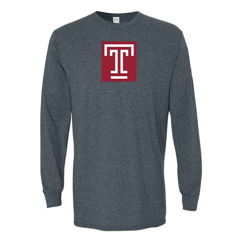 Men's Temple Owls Gildan Heavy Cotton Long Sleeve T-Shirt