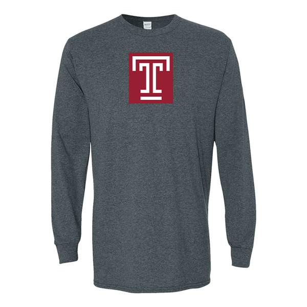Men's Temple Owls Gildan Heavy Cotton Long Sleeve T-Shirt