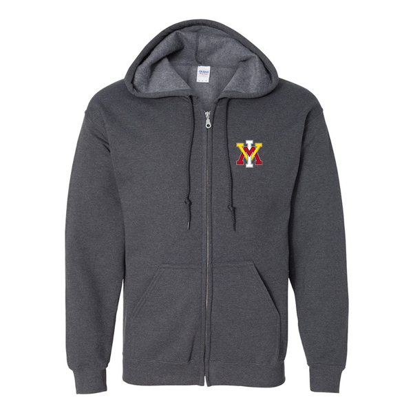 Men's VMI Keydets  Gildan  Heavy Blend Full Zip Hooded Sweatshirt