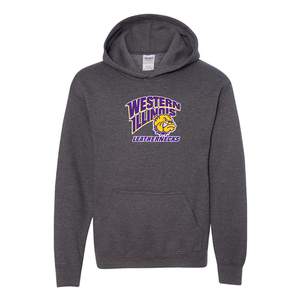 Youth Western Illinois Leathernecks Gildan Heavy Blend  Hooded Sweatshirt