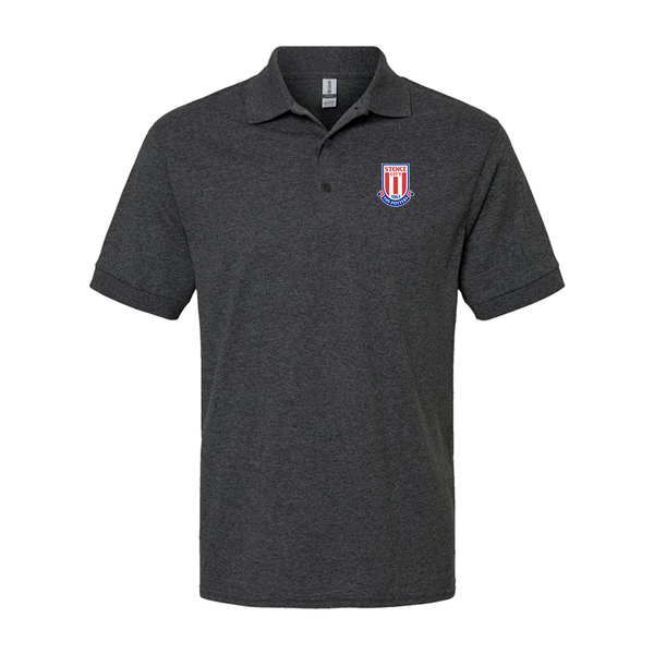 Men's Stoke City Soccer  Gildan Dry Blend Jersey Polo