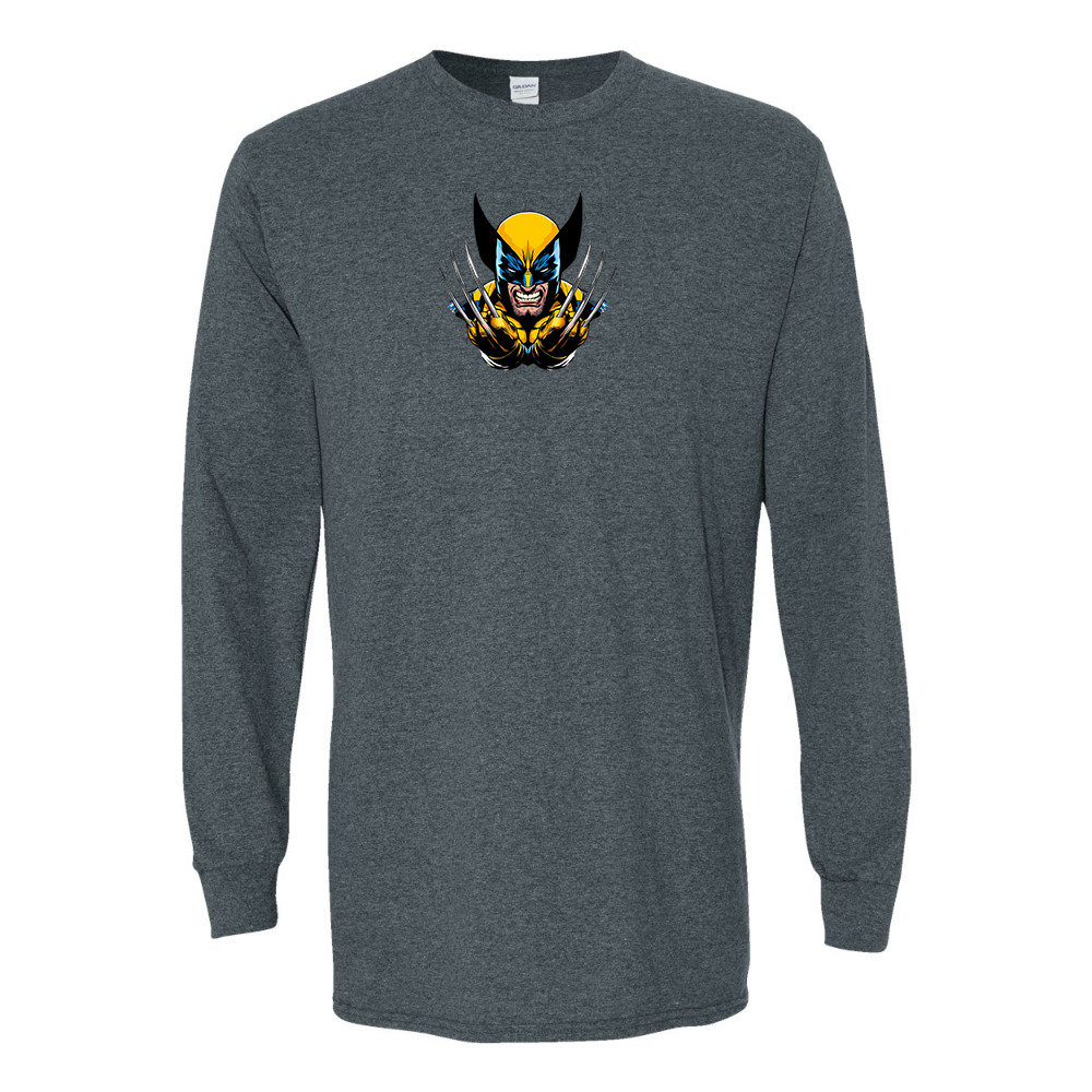 Men's  Wolverine 2025 Art  Gildan Heavy Cotton Long Sleeve T-Shirt