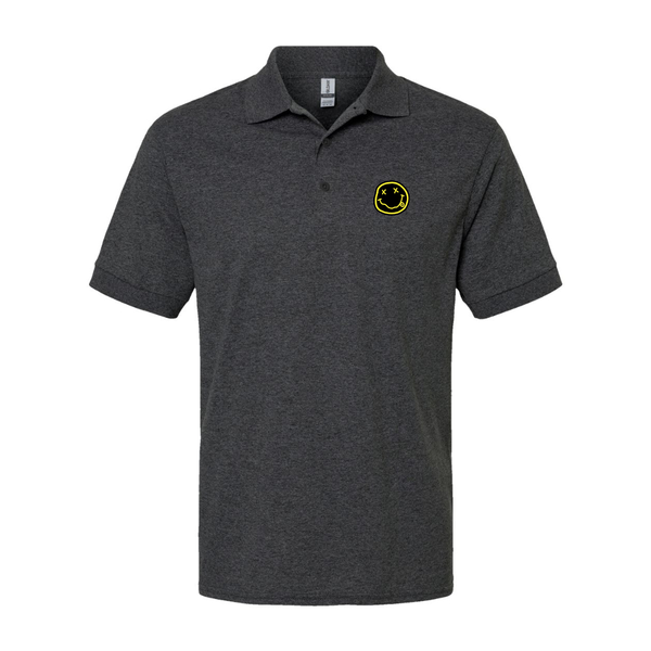 Men's Nirvana Yellow and Black Face Dry Blend Jersey Polo