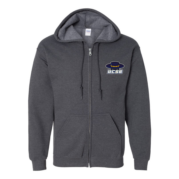Men's UCSB Gauchos Gildan  Heavy Blend Full Zip Hooded Sweatshirt