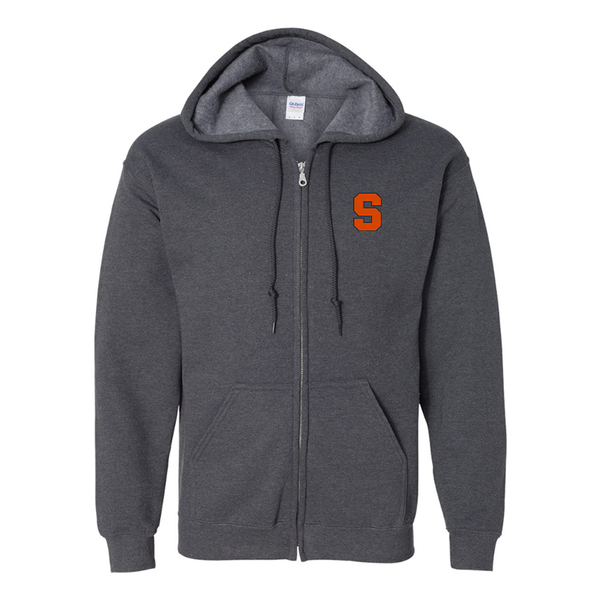 Men's Syracuse Orange Gildan  Heavy Blend Full Zip Hooded Sweatshirt
