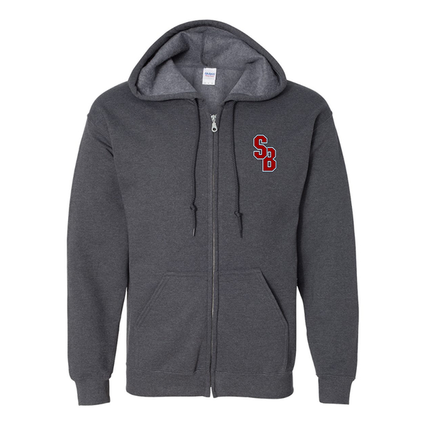 Men's Stony Brook Seawolves  Gildan  Heavy Blend Full Zip Hooded Sweatshirt