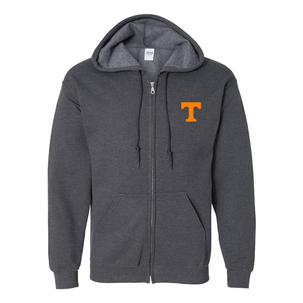 Men's Tennessee Volunteers Gildan  Heavy Blend Full Zip Hooded Sweatshirt