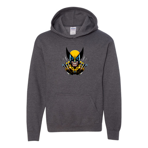 Youth Wolverine 2025 Art  Gildan Heavy Blend  Hooded Sweatshirt