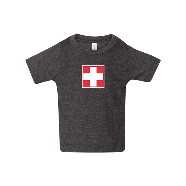 Switzerland National Football Soccer Team  BELLA CANVAS Infant Jersey Tee