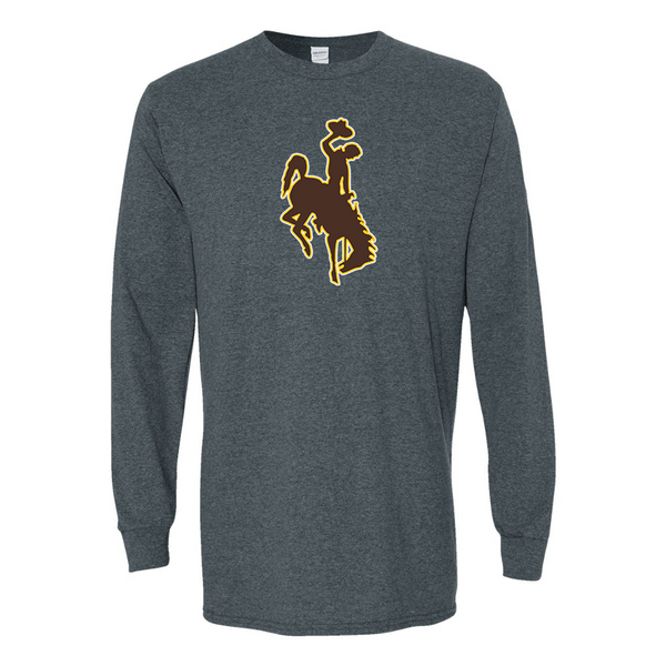 Men's  Wyoming Cowboys Gildan Heavy Cotton Long Sleeve T-Shirt