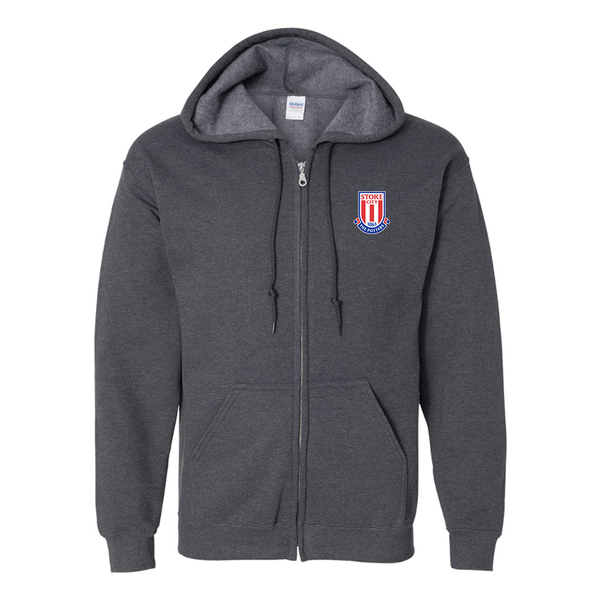 Men's Stoke City Soccer  Gildan  Heavy Blend Full Zip Hooded Sweatshirt