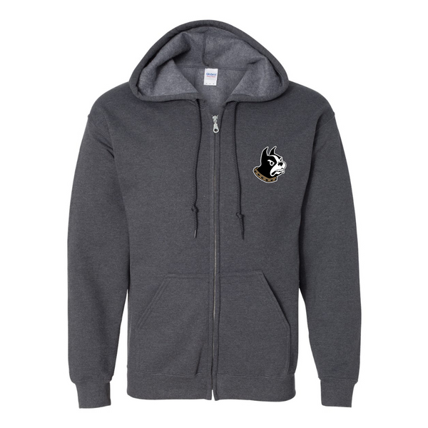 Men's Wofford Terriers  Gildan  Heavy Blend Full Zip Hooded Sweatshirt