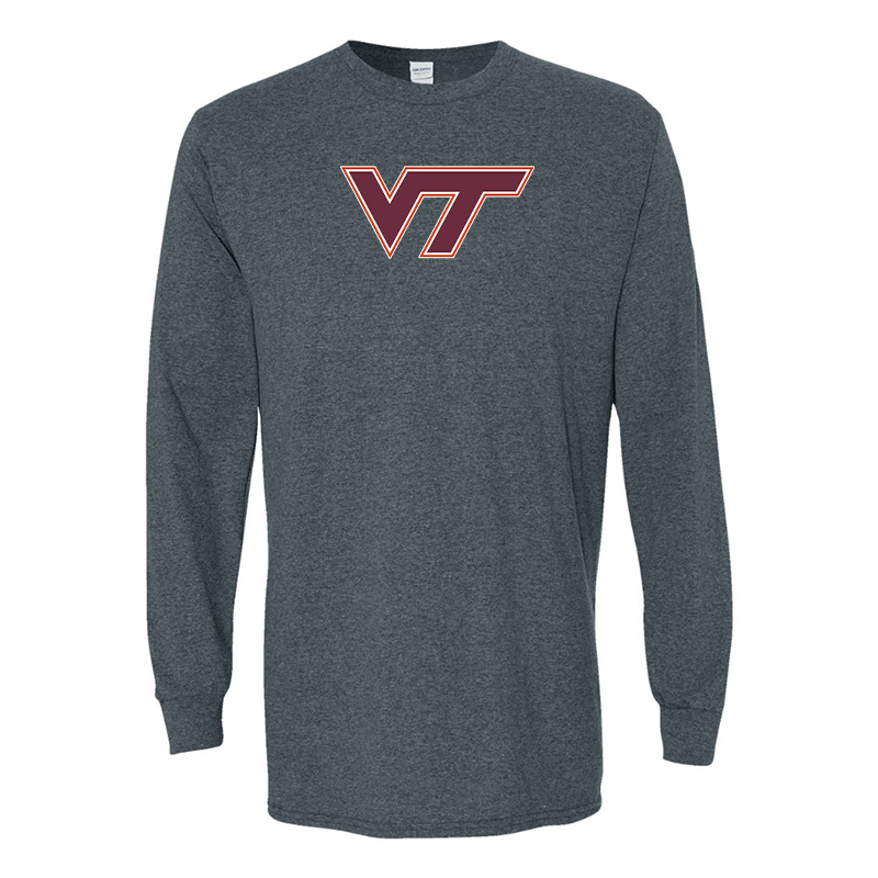 Men's Virginia Tech Hokies  Gildan Heavy Cotton Long Sleeve T-Shirt