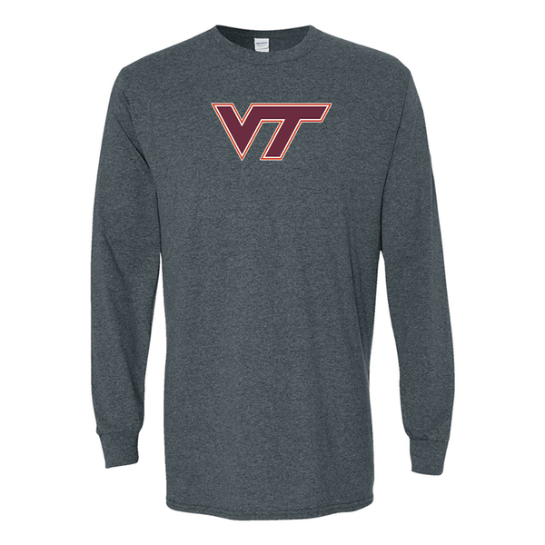 Men's Virginia Tech Hokies  Gildan Heavy Cotton Long Sleeve T-Shirt