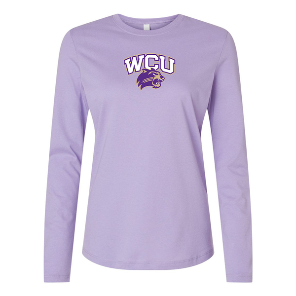 BELLA CANVAS Women’sWestern Carolina Catamounts Jersey Long Sleeve Tee