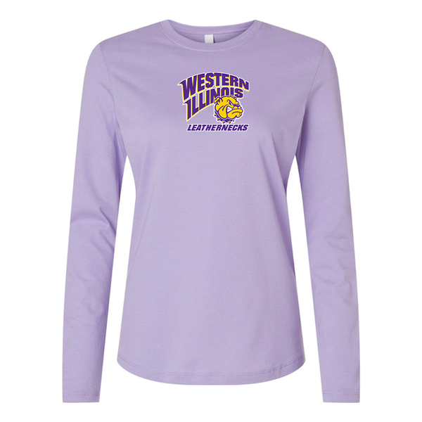 BELLA CANVAS Women’s Western Illinois Leathernecks Jersey Long Sleeve Tee