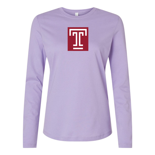 BELLA CANVAS Women’s Temple Owls Jersey Long Sleeve Tee