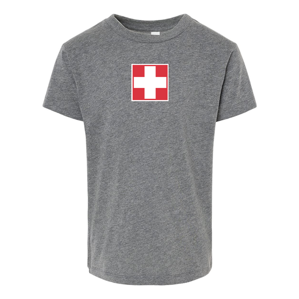 Switzerland National Football Soccer Team BELLA  CANVAS Toddler Jersey Tee