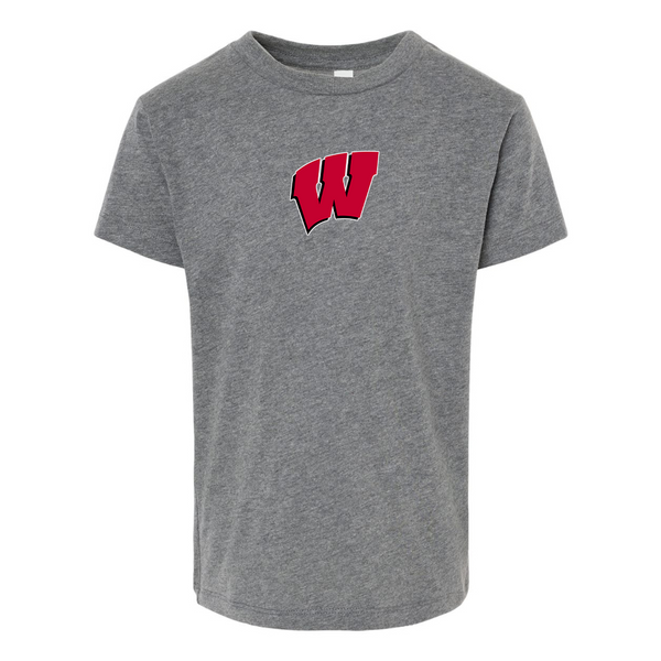Wisconsin Badgers  BELLA  CANVAS Toddler Jersey Tee