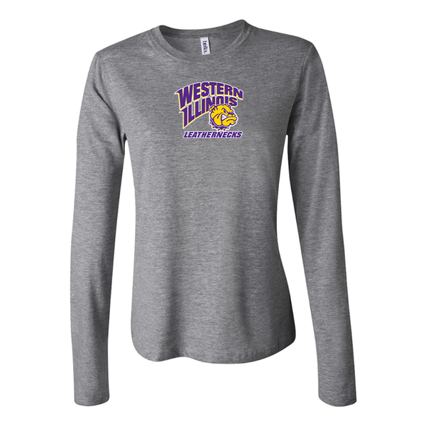 BELLA CANVAS Women’s Western Illinois Leathernecks Jersey Long Sleeve Tee