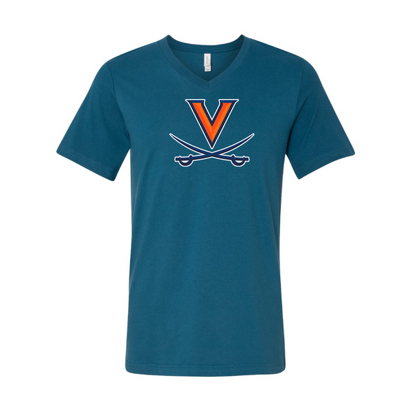 Men's Virginia Cavaliers BELLA + CANVAS - Jersey V-Neck T-Shirt