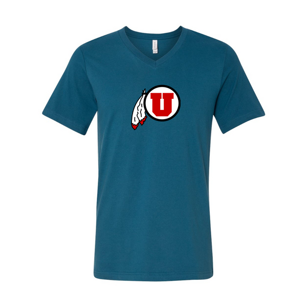 Utah Utes BELLA  CANVAS - Jersey V-Neck T-Shirt