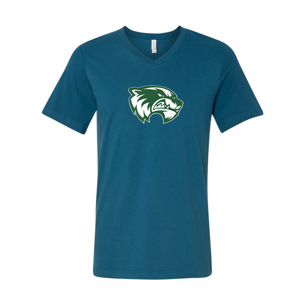 Utah Valley Wolverines BELLA  CANVAS - Jersey V-Neck T-Shirt