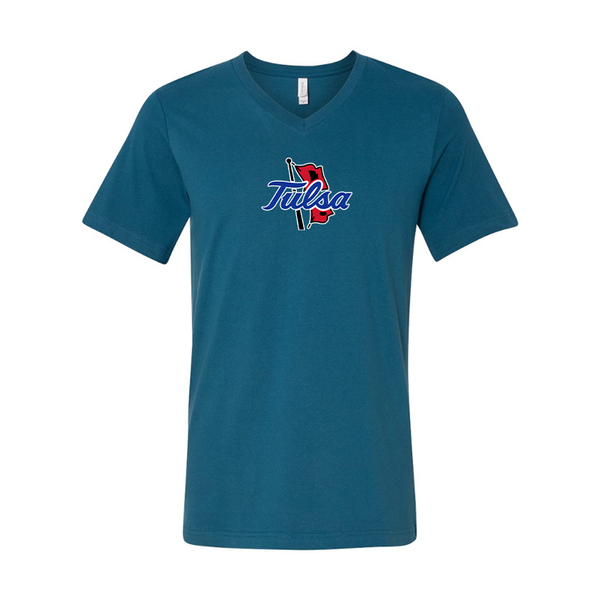 Tulsa Golden Hurricane BELLA  CANVAS - Jersey V-Neck T-Shirt