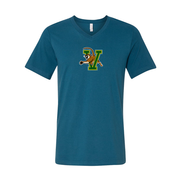 Vermont Catamounts BELLA  CANVAS - Jersey V-Neck T-Shirt