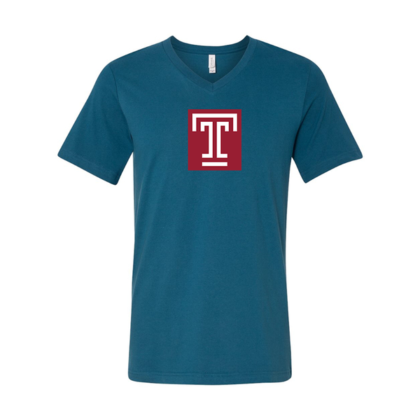 Temple Owls BELLA  CANVAS - Jersey V-Neck T-Shirt