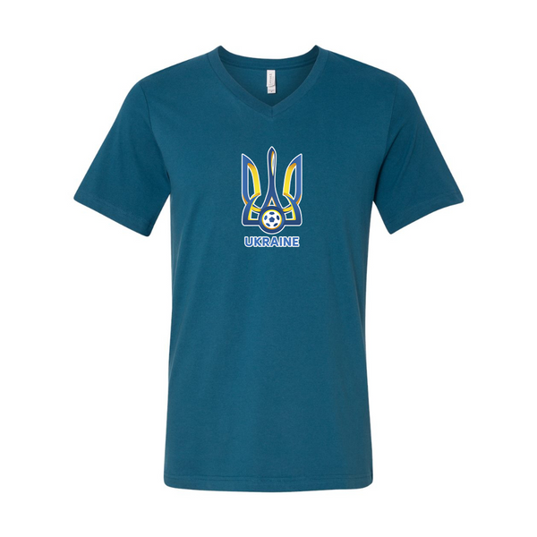 Ukraine National Football Soccer Team BELLA  CANVAS - Jersey V-Neck T-Shirt