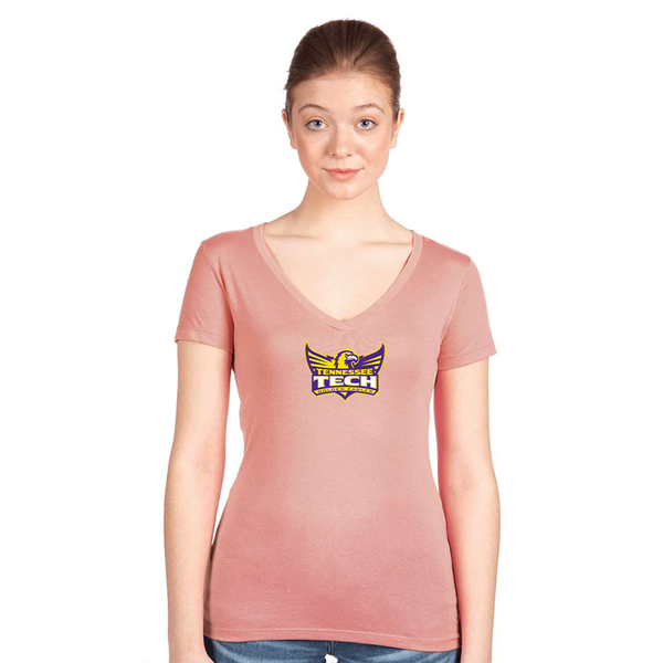 Women's Tennessee Tech Golden Eagles  Next Level V-Neck T-Shirt
