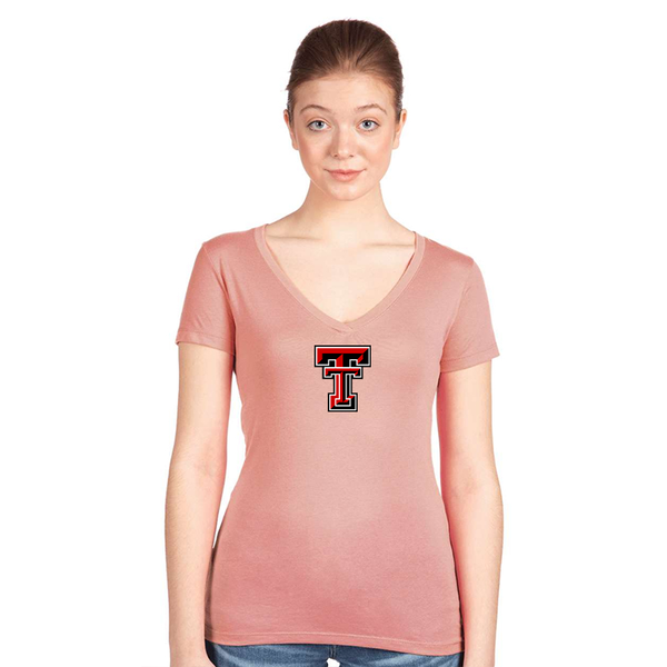 Women's Texas Tech Red Raiders  Next Level V-Neck T-Shirt