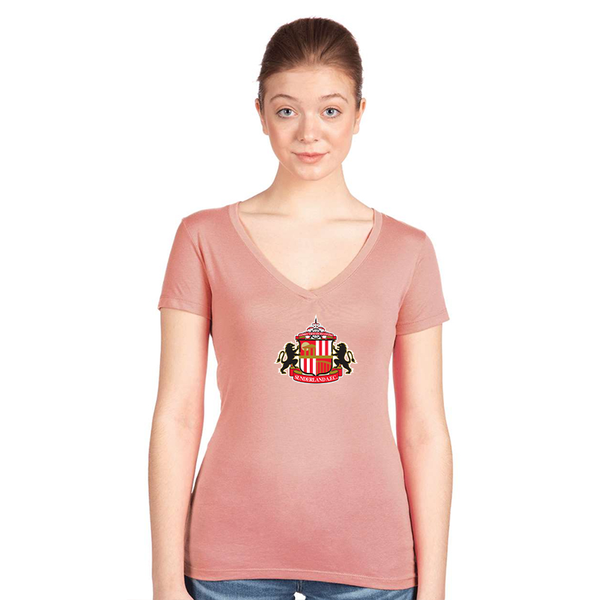 Women's Sunderland AFC Soccer  Next Level V-Neck T-Shirt