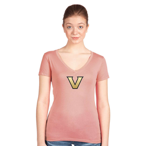 Women's  Vanderbilt Commodores  Next Level V-Neck T-Shirt