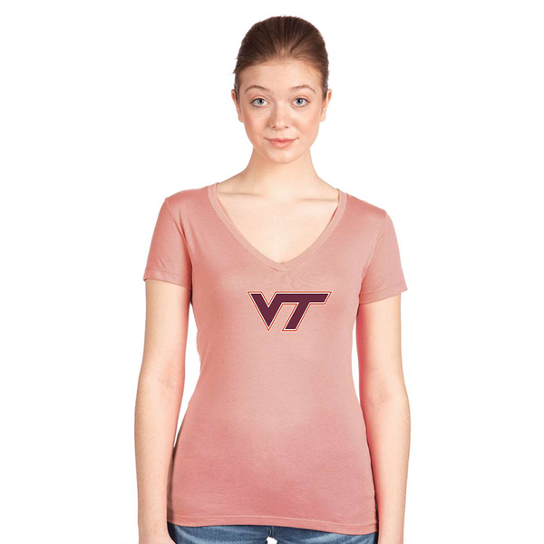 Women's Virginia Tech Hokies  Next Level V-Neck T-Shirt