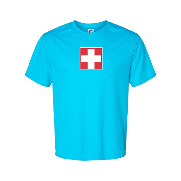Men's Switzerland National Football Soccer Team Polyester T-Shirt