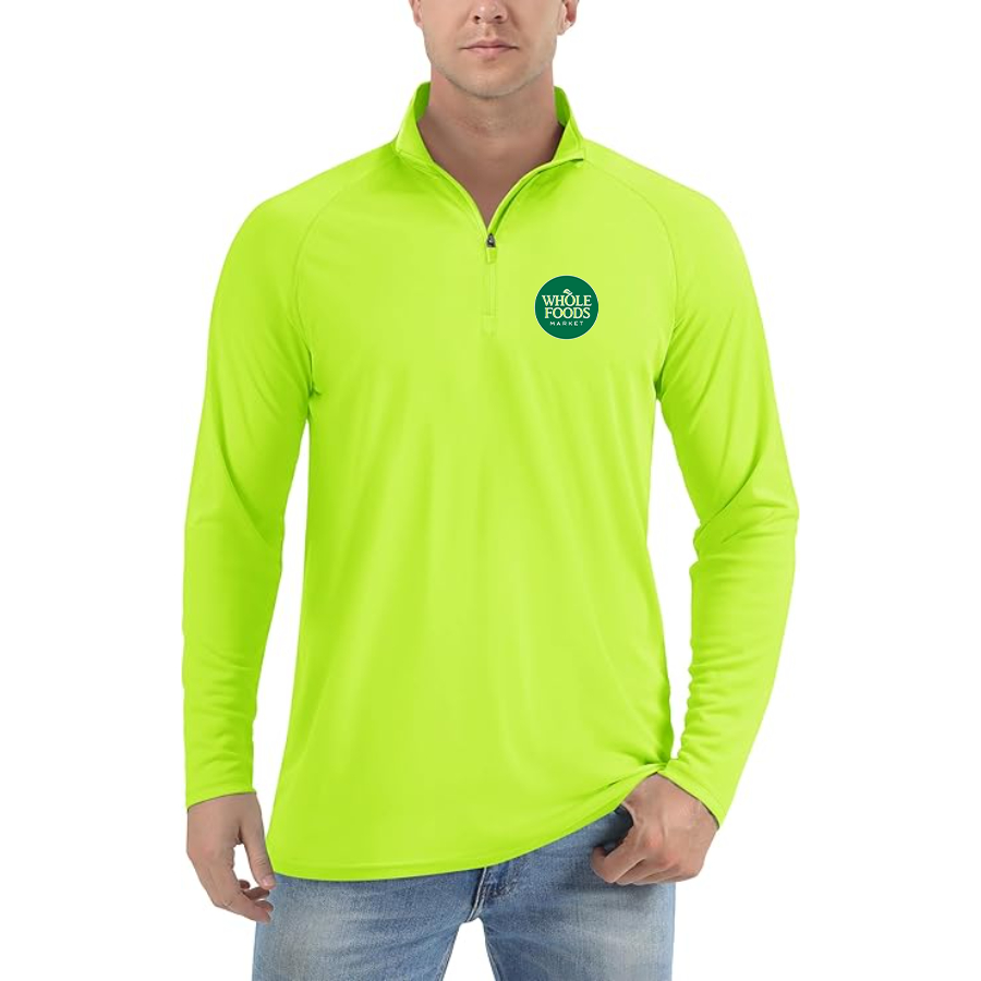 Men'sWhole Foods Market  Lightweight Quarter-Zip Athletic Shirt Long Sleeve Western Carolina Catamounts