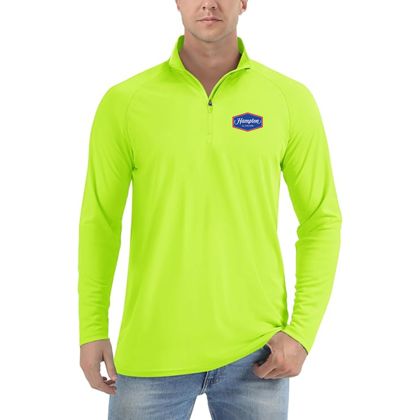 Men's Hampton by Hilton Lightweight Quarter-Zip Athletic Shirt Long Sleeve
