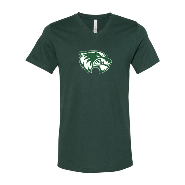 Utah Valley Wolverines BELLA  CANVAS - Jersey V-Neck T-Shirt
