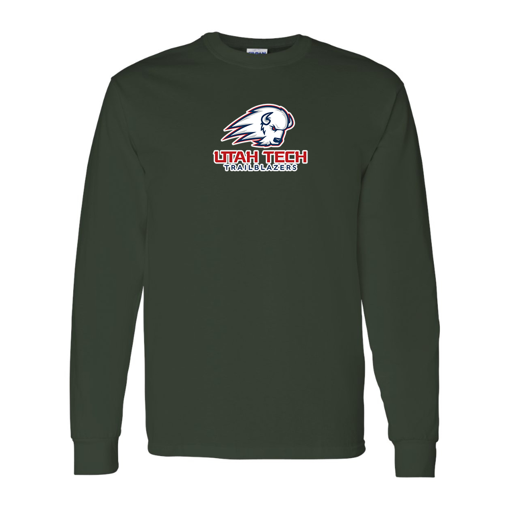 Men's Utah Tech Trailblazers Gildan Heavy Cotton Long Sleeve T-Shirt