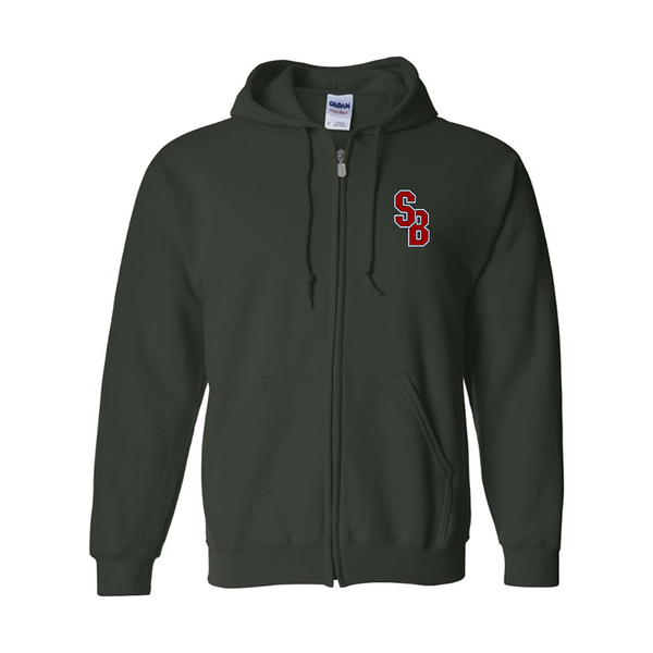 Men's Stony Brook Seawolves  Gildan  Heavy Blend Full Zip Hooded Sweatshirt
