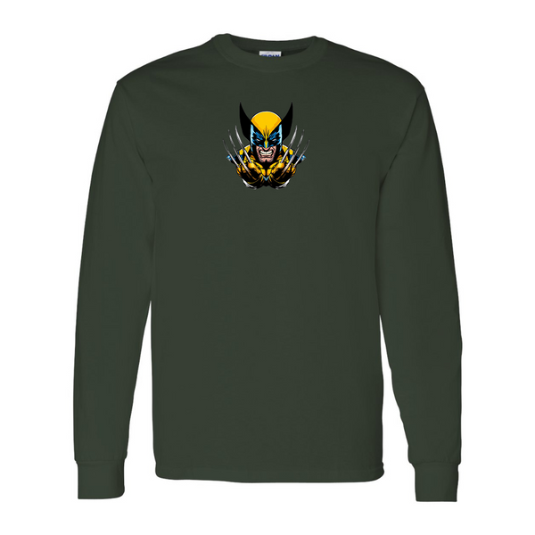 Men's  Wolverine 2025 Art  Gildan Heavy Cotton Long Sleeve T-Shirt