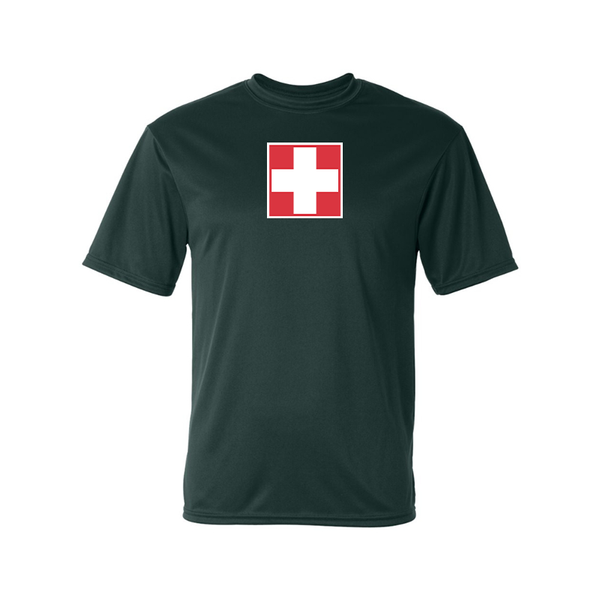 Men's Switzerland National Football Soccer Team Polyester T-Shirt